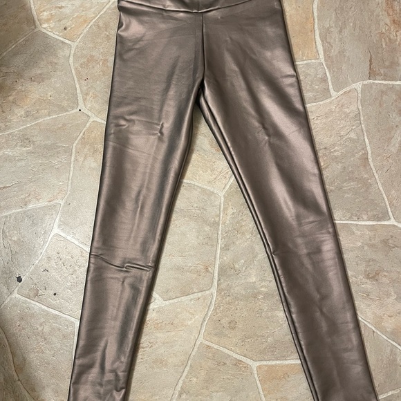 Faux leather, Coffee color, lined leggings NWOT - Picture 3 of 3